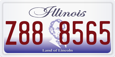IL license plate Z888565