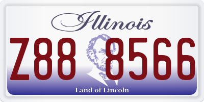 IL license plate Z888566