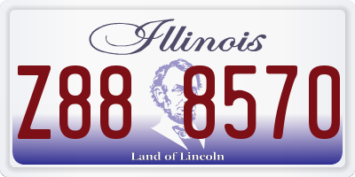 IL license plate Z888570