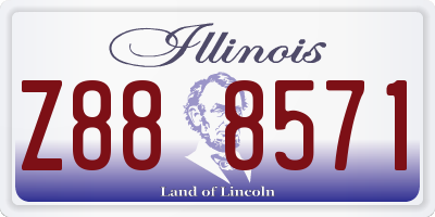 IL license plate Z888571