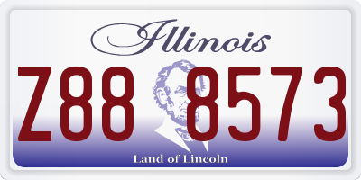IL license plate Z888573
