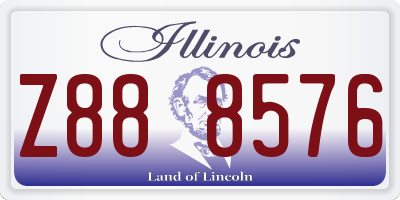 IL license plate Z888576