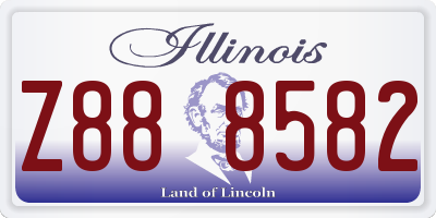 IL license plate Z888582