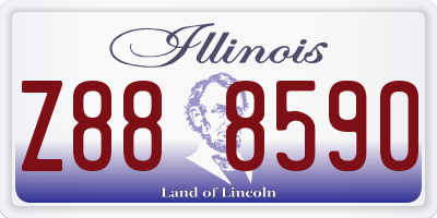 IL license plate Z888590