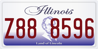 IL license plate Z888596