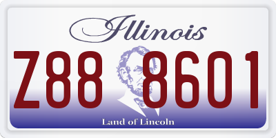 IL license plate Z888601