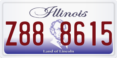 IL license plate Z888615