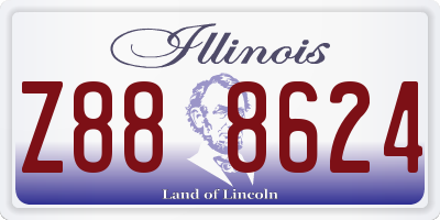 IL license plate Z888624