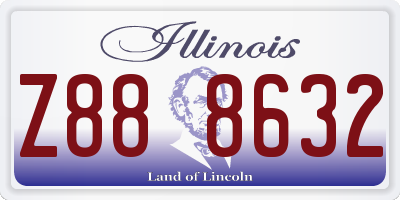 IL license plate Z888632