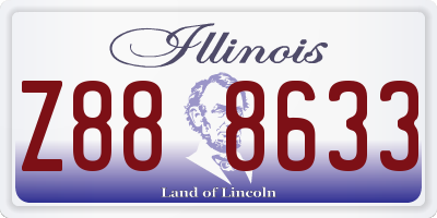 IL license plate Z888633