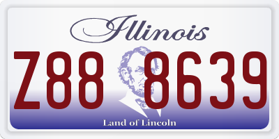 IL license plate Z888639