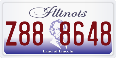 IL license plate Z888648