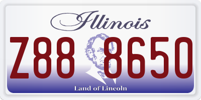 IL license plate Z888650