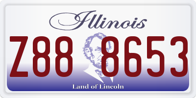 IL license plate Z888653