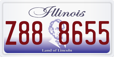 IL license plate Z888655