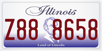 IL license plate Z888658