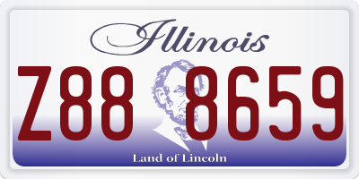 IL license plate Z888659