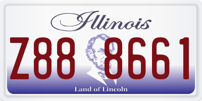 IL license plate Z888661