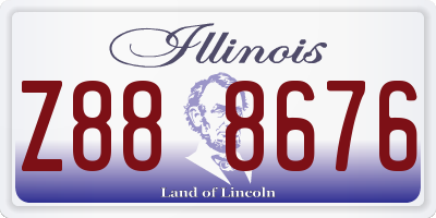 IL license plate Z888676