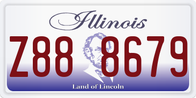 IL license plate Z888679