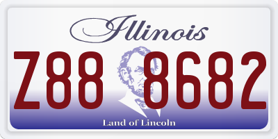 IL license plate Z888682