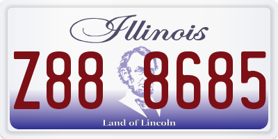 IL license plate Z888685