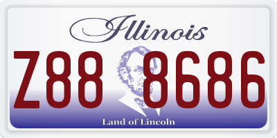 IL license plate Z888686