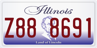 IL license plate Z888691