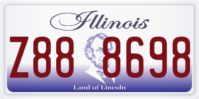 IL license plate Z888698
