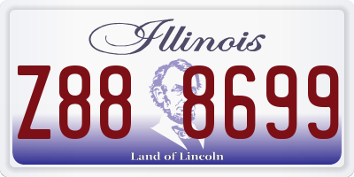 IL license plate Z888699