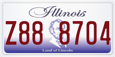 IL license plate Z888704