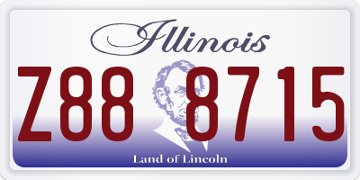 IL license plate Z888715