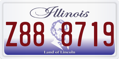 IL license plate Z888719