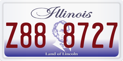 IL license plate Z888727