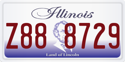 IL license plate Z888729