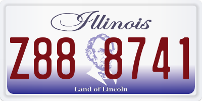 IL license plate Z888741