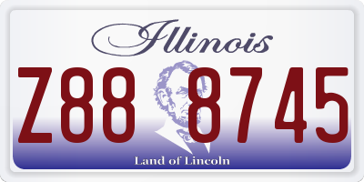 IL license plate Z888745