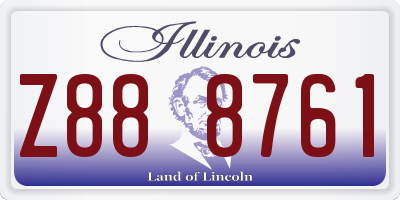 IL license plate Z888761