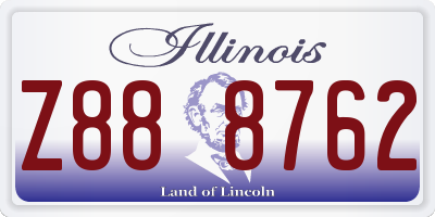 IL license plate Z888762