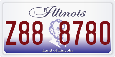 IL license plate Z888780