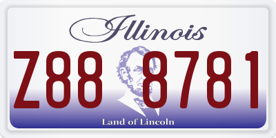 IL license plate Z888781