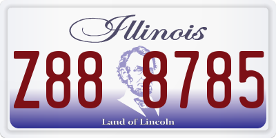 IL license plate Z888785