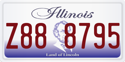 IL license plate Z888795