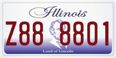 IL license plate Z888801