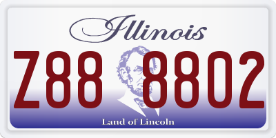 IL license plate Z888802
