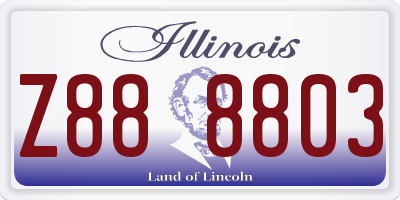 IL license plate Z888803