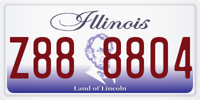 IL license plate Z888804