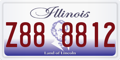 IL license plate Z888812