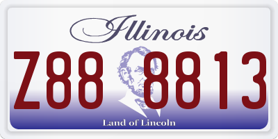 IL license plate Z888813