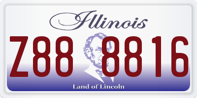 IL license plate Z888816